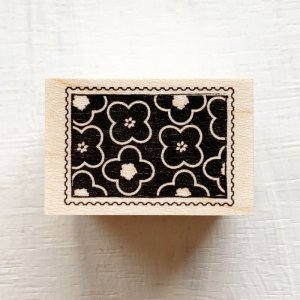画像2: オリジナルスタンプ(はんこ):フラワー柄の切手