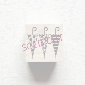 画像2: オリジナルスタンプ(はんこ):傘3本