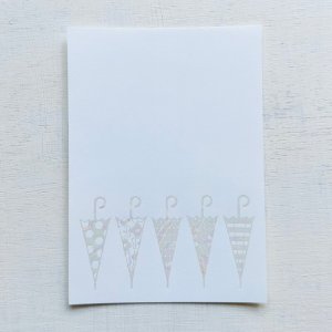 画像4: 箔押し加工のminiレターセット　傘ホワイト
