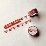 ＊オリジナルマスキングテープ＊ 「ハート」  18ミリ×7m×1コ ＊