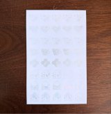箔押し加工トレーシングシール　ハート手紙カップ　プリズム
