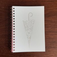 オリジナルminiノート　表紙:傘　中紙40種x1枚入　