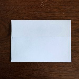 画像2:  箔押し封筒:グレー:オーロラ箔xカップ柄　1枚
