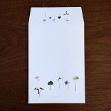  多色印刷封筒:すみれ柄　1枚