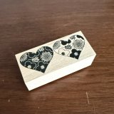 オリジナルスタンプ(はんこ): ペアハート柄　Lサイズ