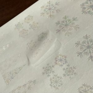画像3: 箔押し加工トレーシングシール　リース雪ツリー　プリズム