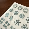 画像3: 箔押し加工トレーシングシール　リース雪ツリー　ターコイズブルー (3)