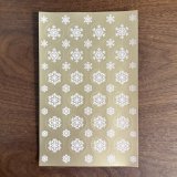 雪模様シール　ゴールド