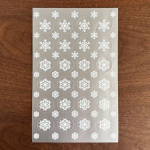 画像1: 雪模様シール　シルバー