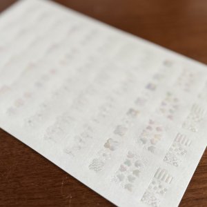 画像2: 箔押し加工トレーシングシール　傘・お花・メープル　プリズム