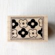 画像2: オリジナルスタンプ(はんこ):お花柄の切手(白) (2)