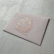 画像2: 箔押し加工のminiレターセット　つぼみリース柄ピンクゴールド箔xピンク (2)
